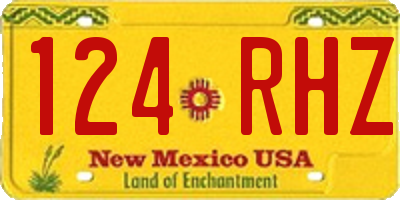NM license plate 124RHZ