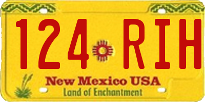 NM license plate 124RIH