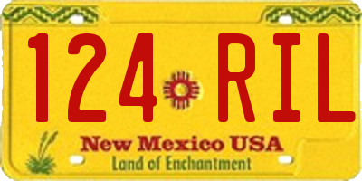 NM license plate 124RIL