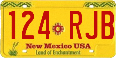NM license plate 124RJB