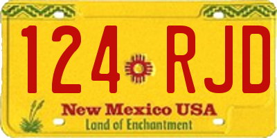 NM license plate 124RJD