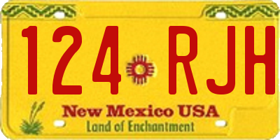 NM license plate 124RJH