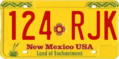 NM license plate 124RJK