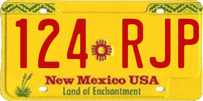NM license plate 124RJP