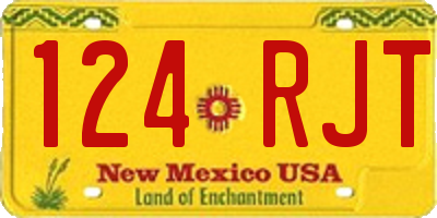 NM license plate 124RJT
