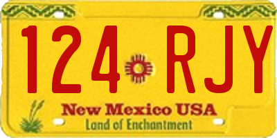NM license plate 124RJY