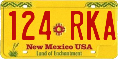 NM license plate 124RKA