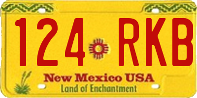 NM license plate 124RKB