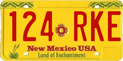 NM license plate 124RKE