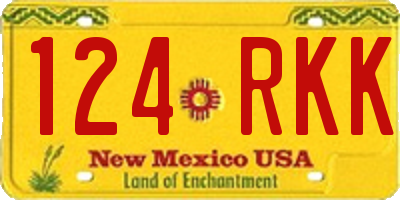NM license plate 124RKK