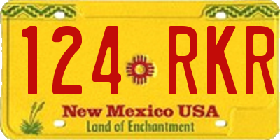 NM license plate 124RKR