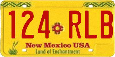 NM license plate 124RLB