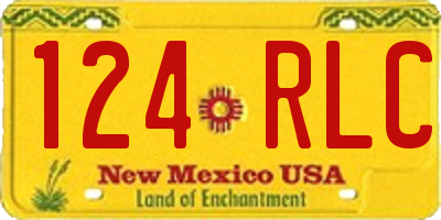 NM license plate 124RLC
