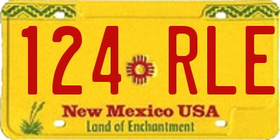NM license plate 124RLE