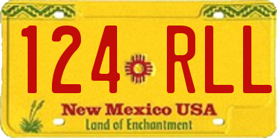 NM license plate 124RLL