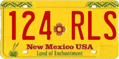 NM license plate 124RLS