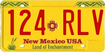 NM license plate 124RLV