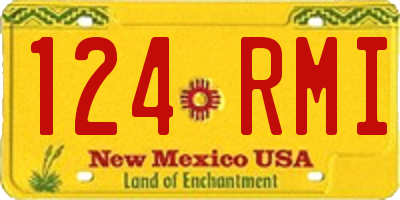 NM license plate 124RMI
