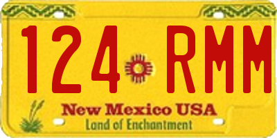 NM license plate 124RMM
