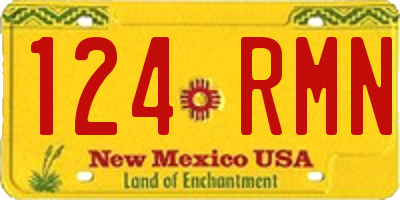 NM license plate 124RMN