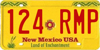 NM license plate 124RMP