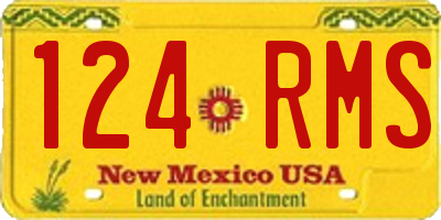 NM license plate 124RMS