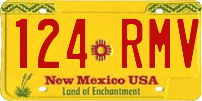 NM license plate 124RMV