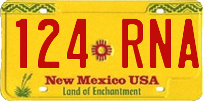 NM license plate 124RNA