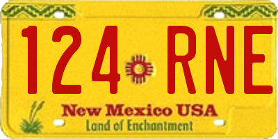 NM license plate 124RNE