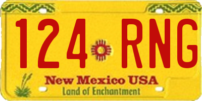 NM license plate 124RNG