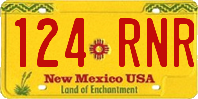 NM license plate 124RNR