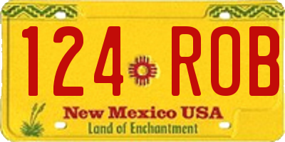 NM license plate 124ROB