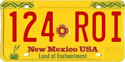 NM license plate 124ROI