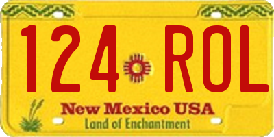 NM license plate 124ROL