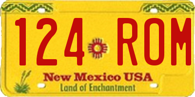 NM license plate 124ROM