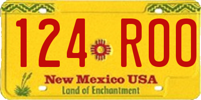 NM license plate 124ROO