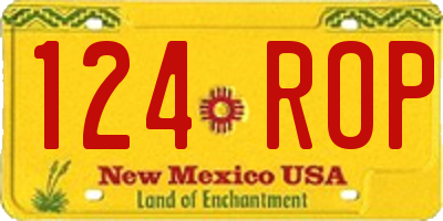 NM license plate 124ROP