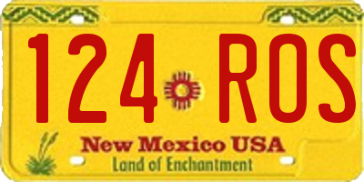 NM license plate 124ROS