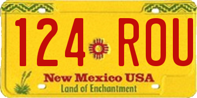 NM license plate 124ROU
