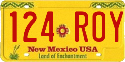 NM license plate 124ROY