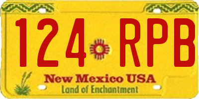 NM license plate 124RPB