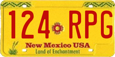 NM license plate 124RPG