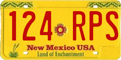 NM license plate 124RPS