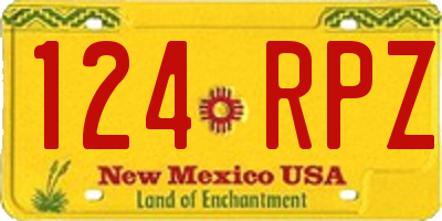 NM license plate 124RPZ