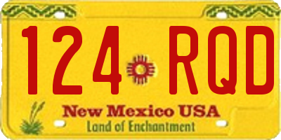 NM license plate 124RQD