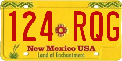NM license plate 124RQG