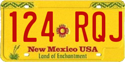 NM license plate 124RQJ