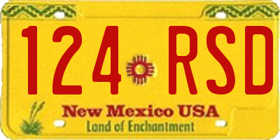 NM license plate 124RSD