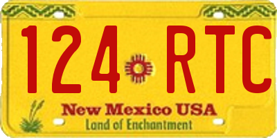 NM license plate 124RTC
