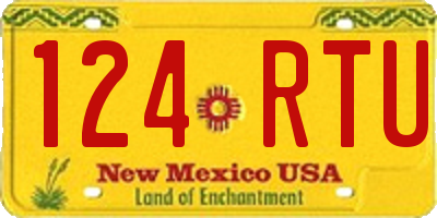 NM license plate 124RTU